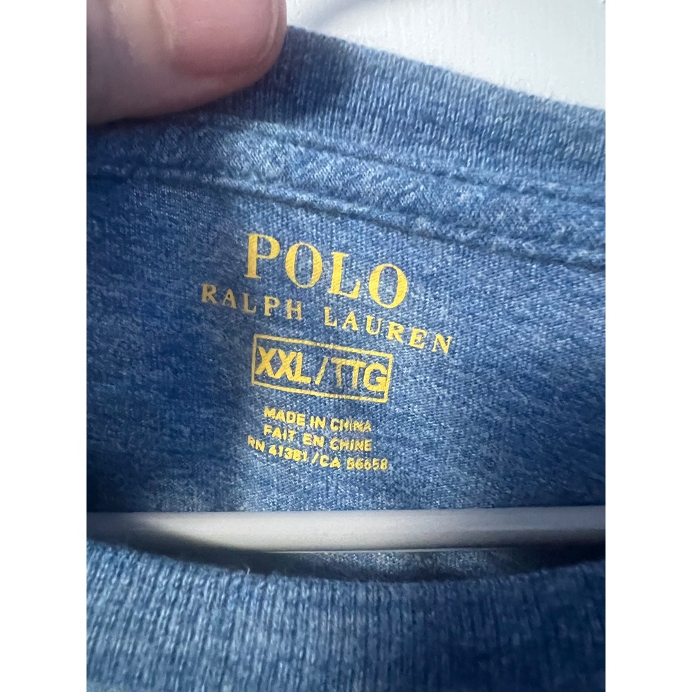 Polo Ralph Lauren Long Sleeve T-Shirt Mens XXL Blue Heather - Picture 3 of 4